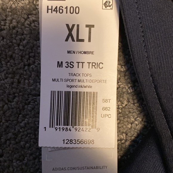 Addidas NWT XL-Tall track jacket - Picture 4 of 4